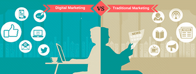 traditional marketing vs. digital marketing for beginners